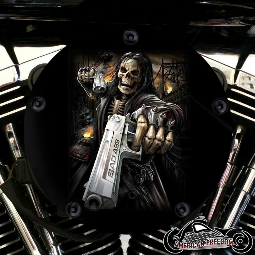 Harley Davidson High Flow Air Cleaner Cover - Badass Reaper